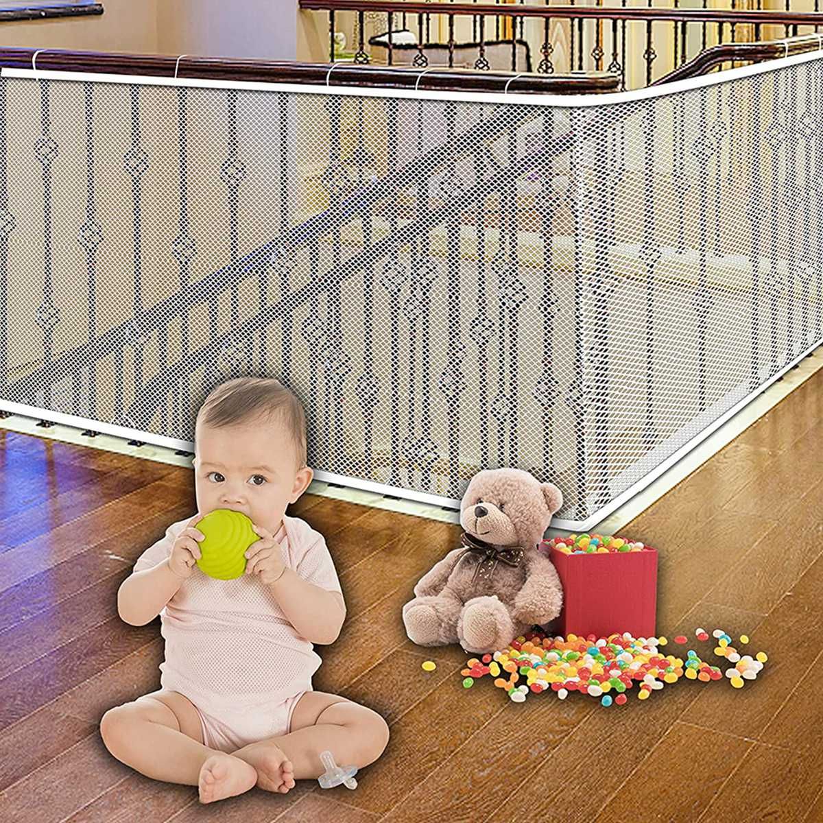 Stairway Net - Baby Safety Rail - Balcony Railing Guard