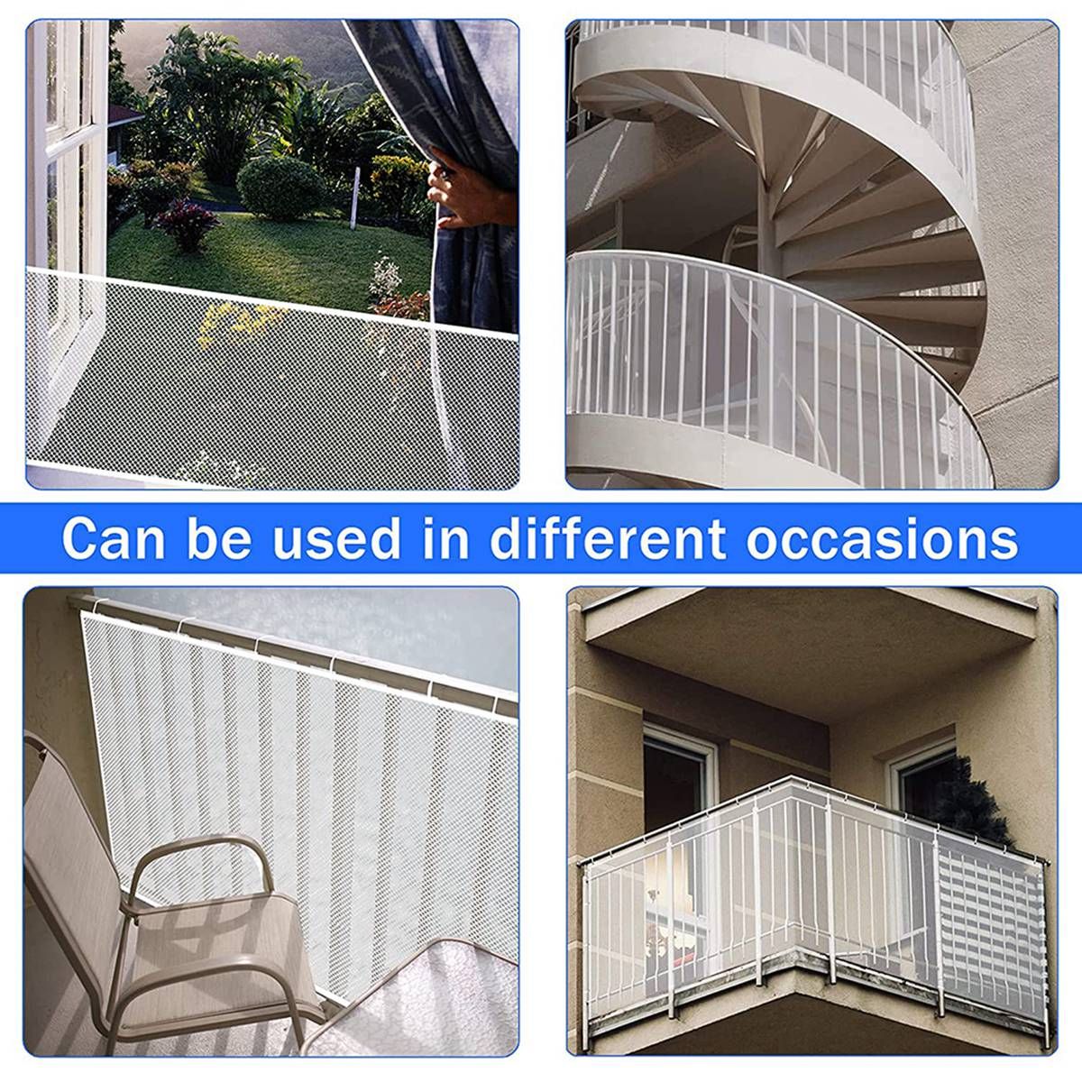 Stairway Net - Baby Safety Rail - Balcony Railing Guard