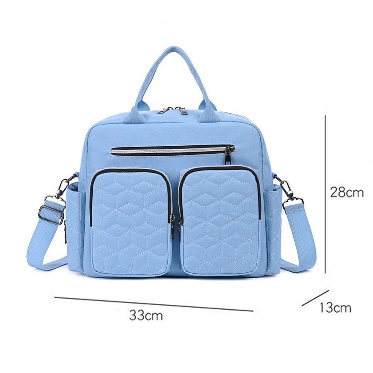 (Pink)Mom Travel Diaper Backpack Large Capacity Nappy