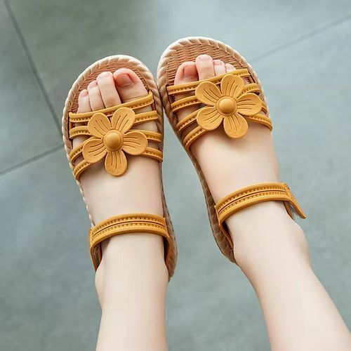 Cute Girls Summer Princess Sandals Toddler Kid Velcro Soft Bottom Shoes