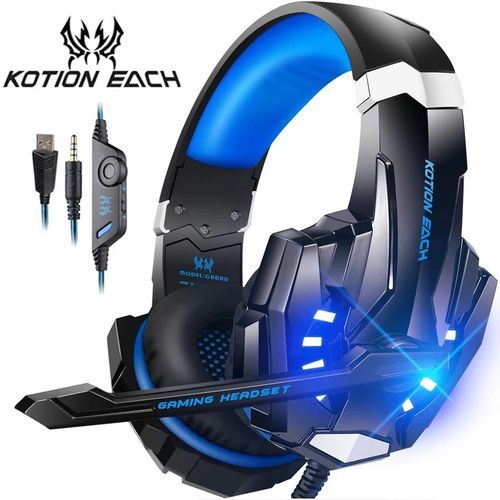 Kotion Each Gaming Headset With Microphone And Light For Mobile Phone PS5, PS4, PC New Xbox Etc