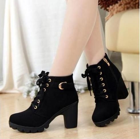 2022 Womens Casual Shoes High Heels - Black