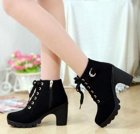 2022 Womens Casual Shoes High Heels - Black