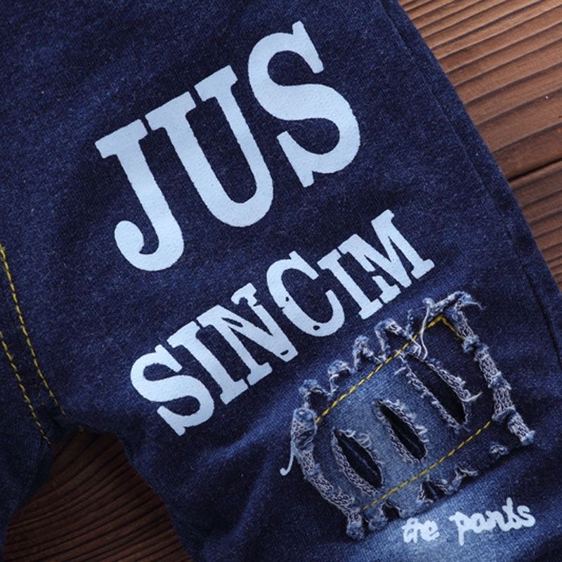 Kids Long Sleeve Star T-Shirt + Denim Coat + Trousers Suit