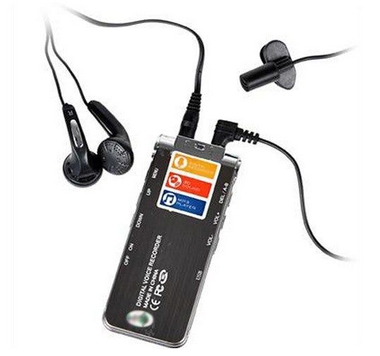 Rechargeable 8GB Audio/Sound/Voice Recorder MP3 Player USB