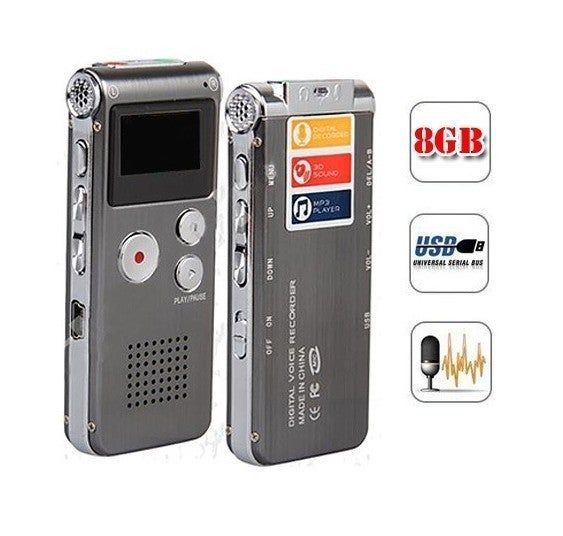 Rechargeable 8GB Audio/Sound/Voice Recorder MP3 Player USB