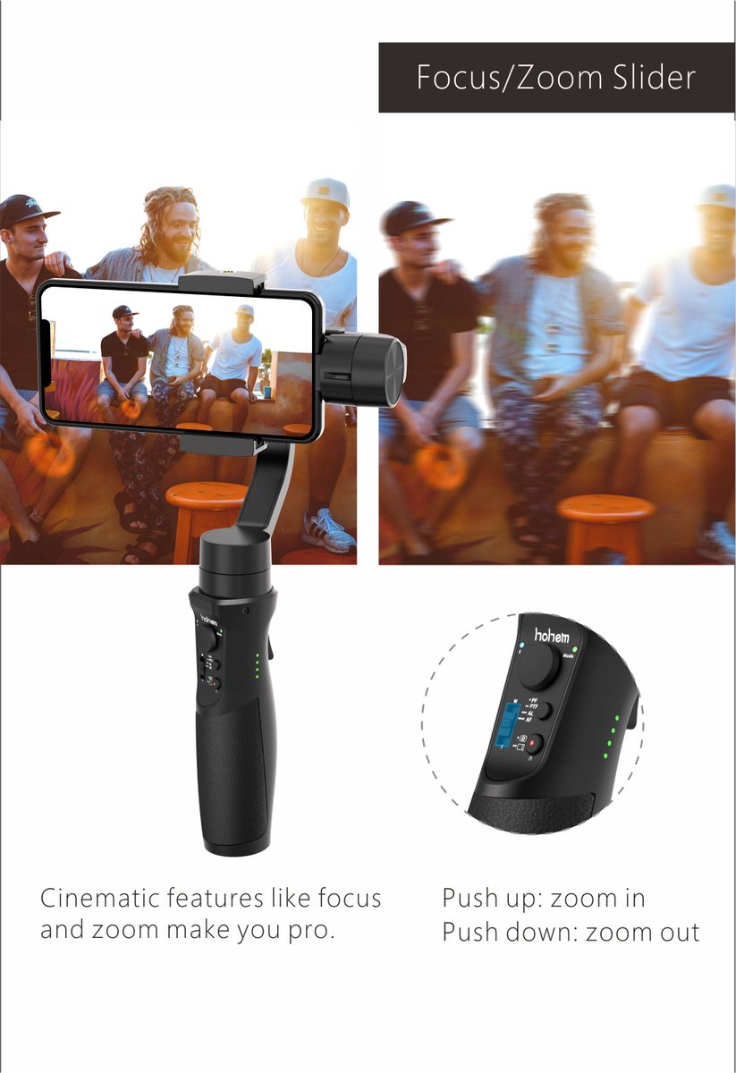 SmartPhone ISteady Mobile Plus 3 Axis Hohem Handheld Video Stabilizer Gimbal For Influencer Blogger