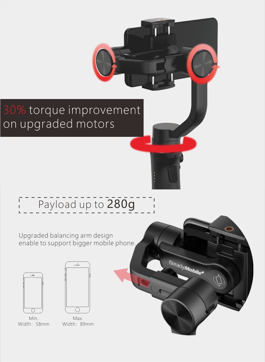 SmartPhone ISteady Mobile Plus 3 Axis Hohem Handheld Video Stabilizer Gimbal For Influencer Blogger