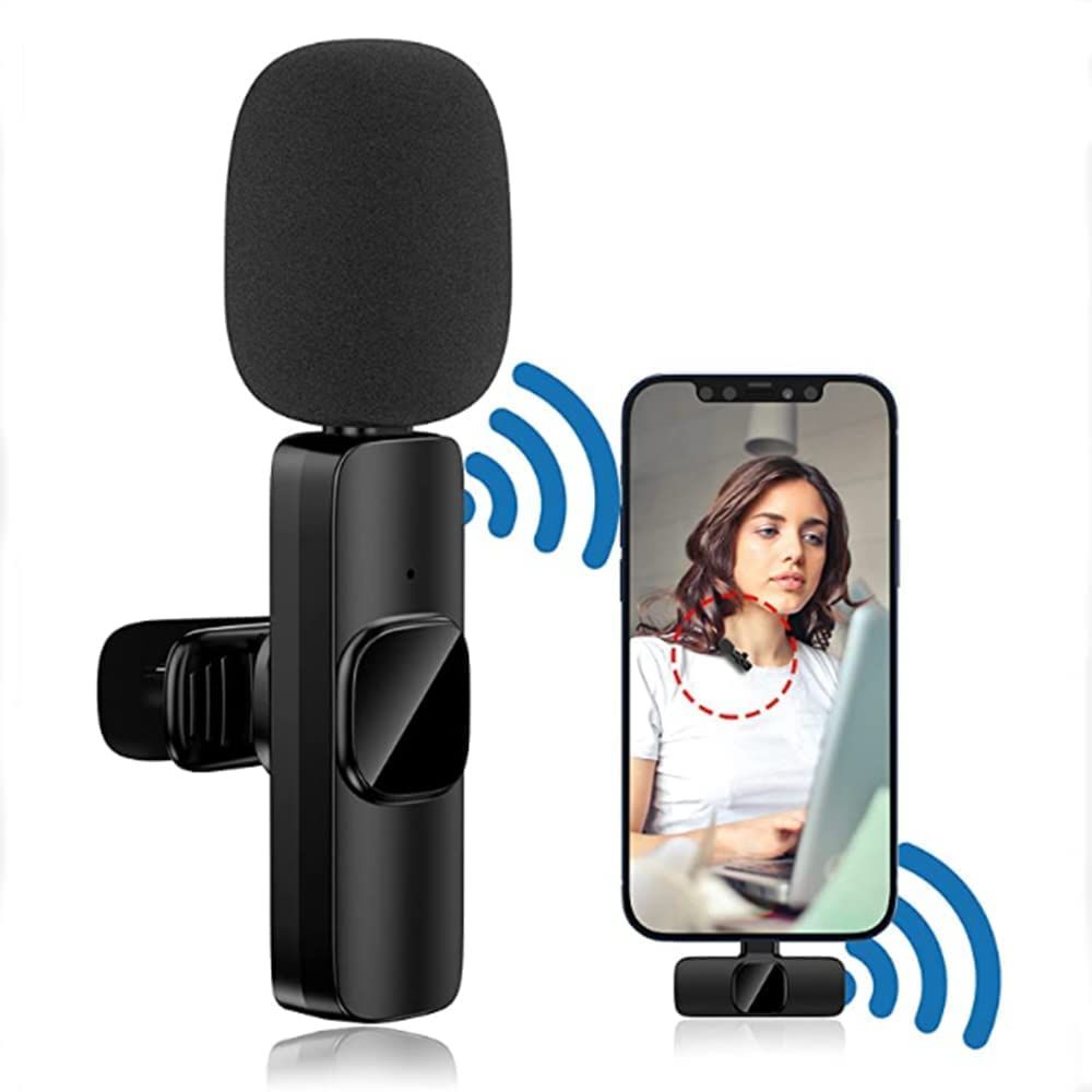 For IPhone & Android + IOS Adapter Single Type-c Wireless Lapel Microphone