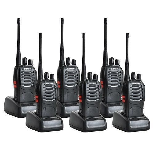6 Standard Security Pieces Walkie Talkie BF-888S Two-way Radio