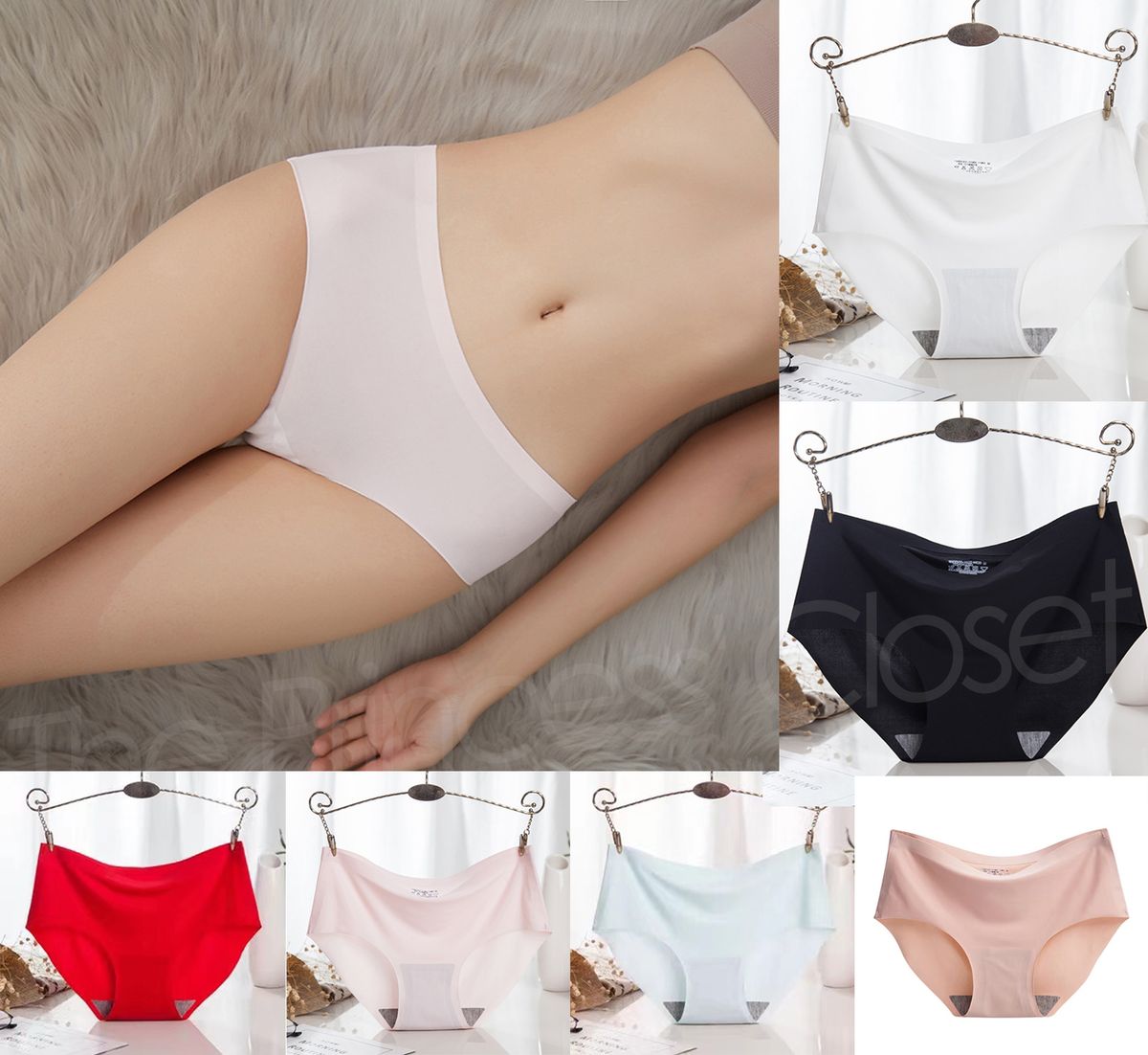 P08 Ladies Seamless  Soft Panties-6 In 1