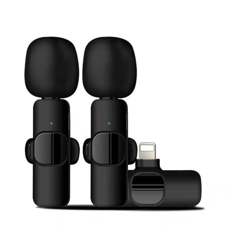 K9 Dual Wireless Microphone For IPhone & Android + IOS Adapter(Double Mic)