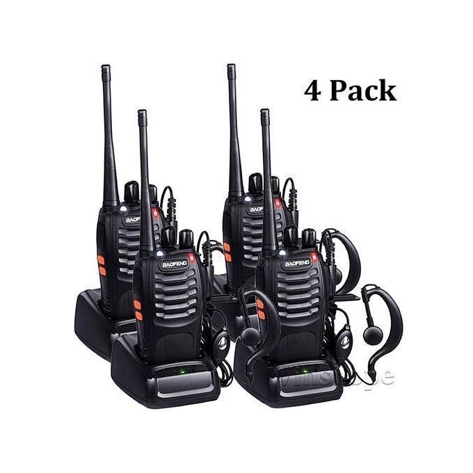 Security  Walkie Talkie Radio With Earpiece (4pcs)