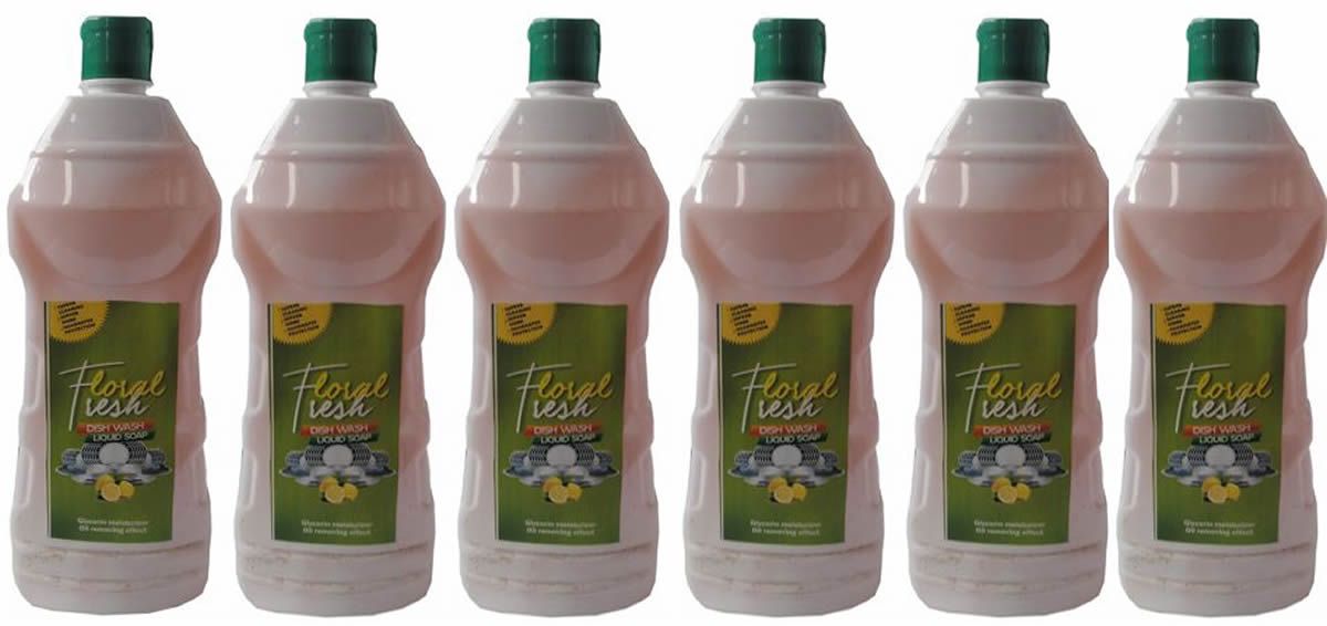 Dish Washing  Liquid Soap Gel * 6 Pieces - 1000ml.