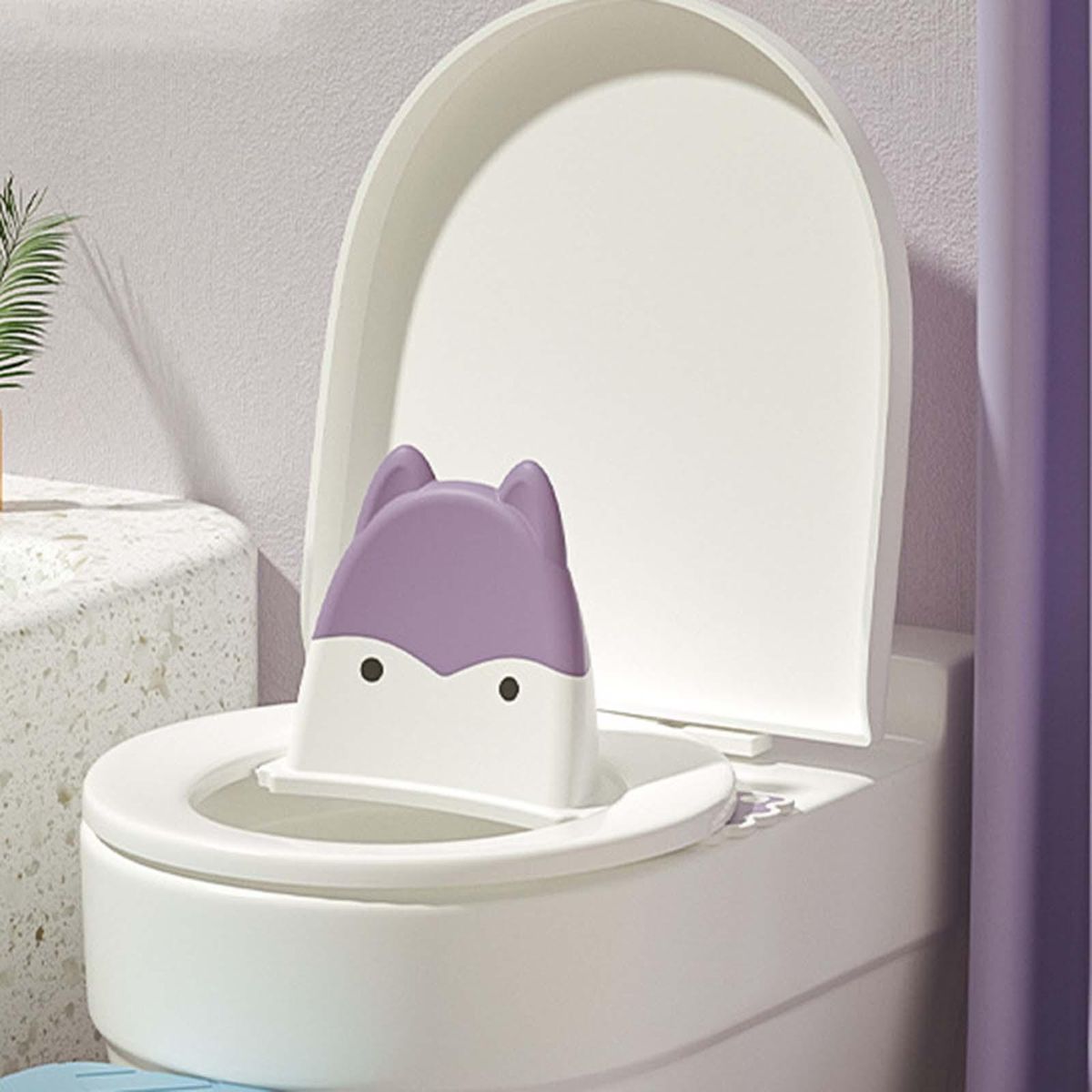 Toilet Training Seat Cushion, Adjustable Potty Seat For Boys, Purple