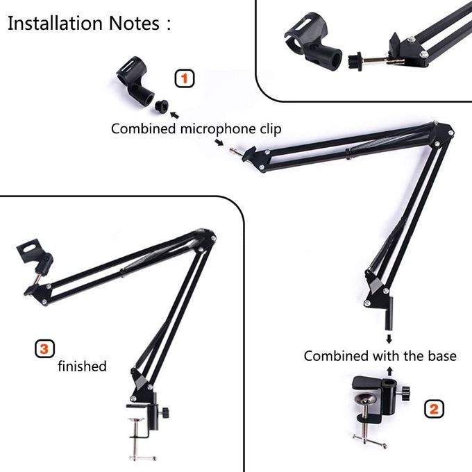 Condenser Microphone /Adjustable Desk Recording Microphone Stand/Microphone Holder/Microphone Cantilever Bracket