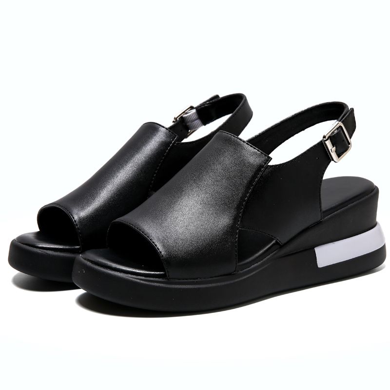 2022 Women's Fashion Wedge Sandals - Black