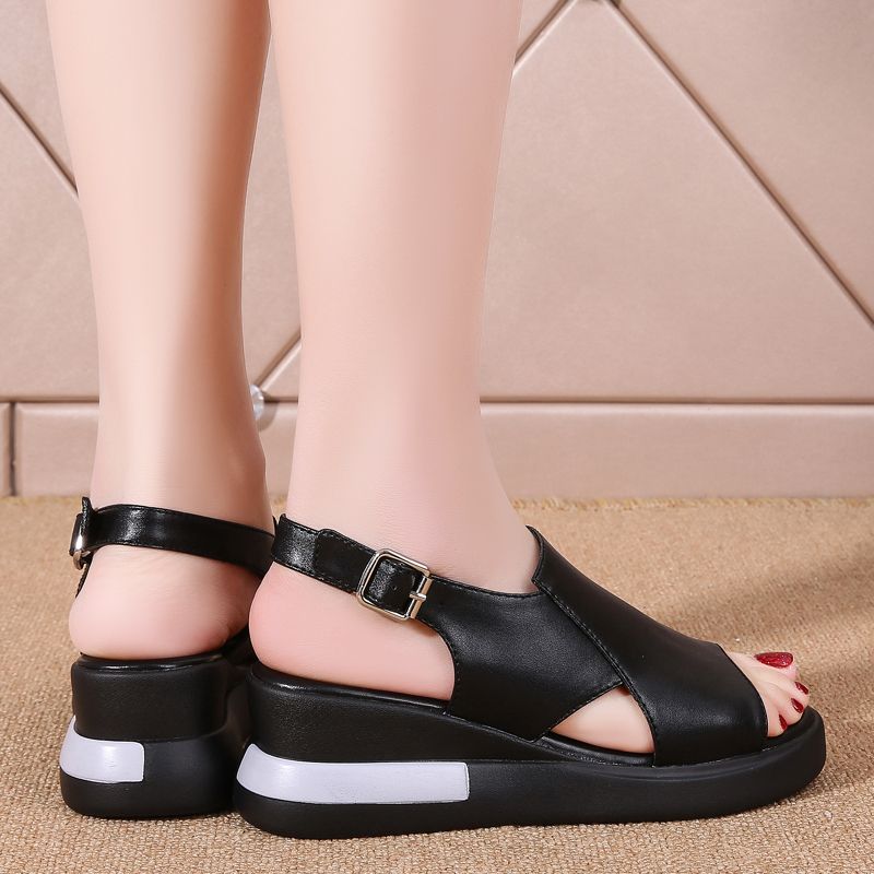 2022 Women's Fashion Wedge Sandals - Black