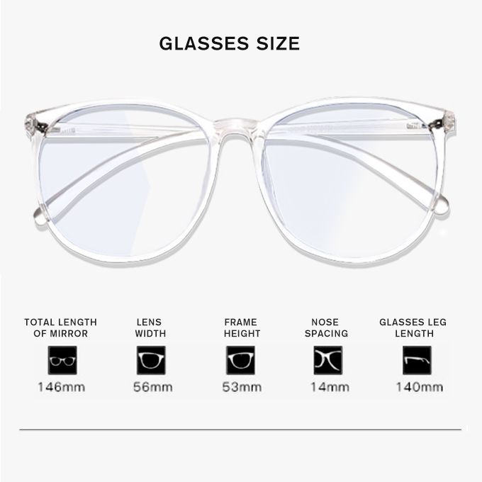 Unisex Anti Blue Light Protective Computer Screen Glasses-Transparent