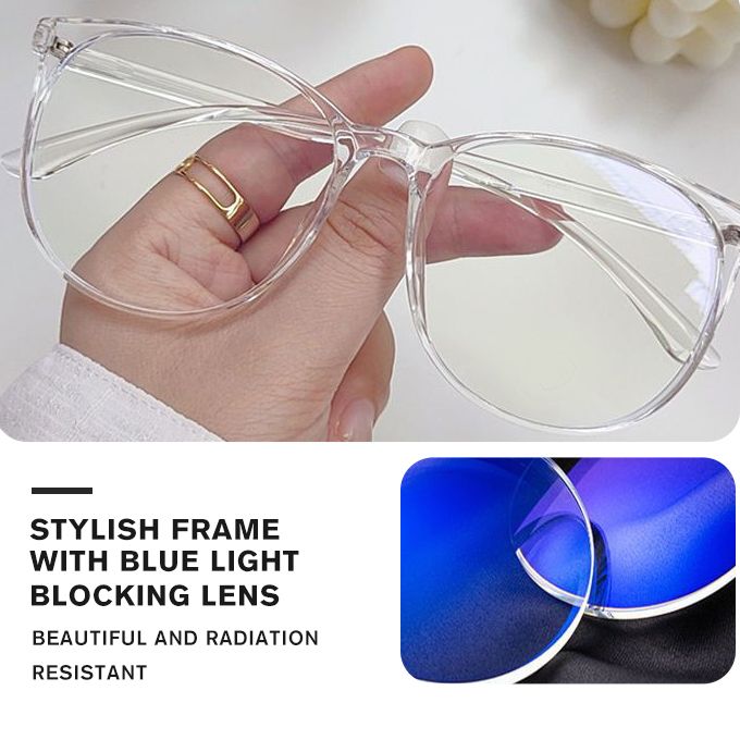 Unisex Anti Blue Light Protective Computer Screen Glasses-Transparent
