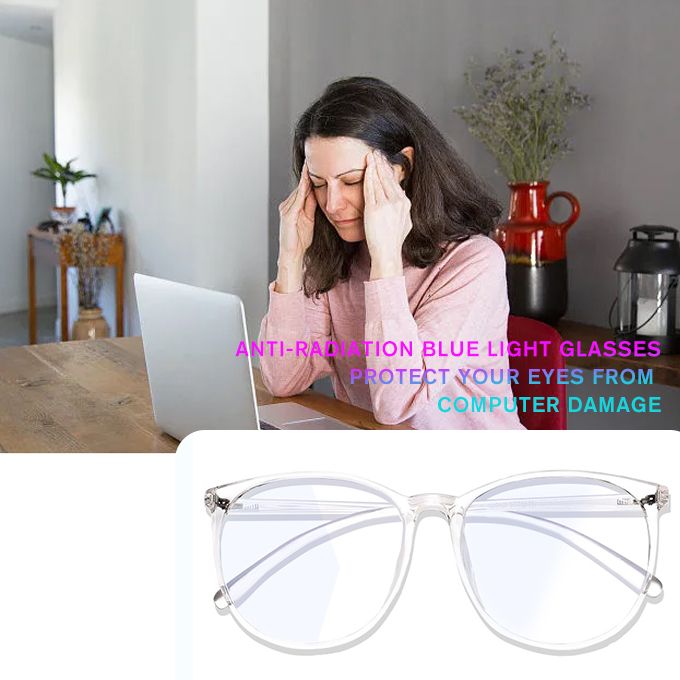 Unisex Anti Blue Light Protective Computer Screen Glasses-Transparent