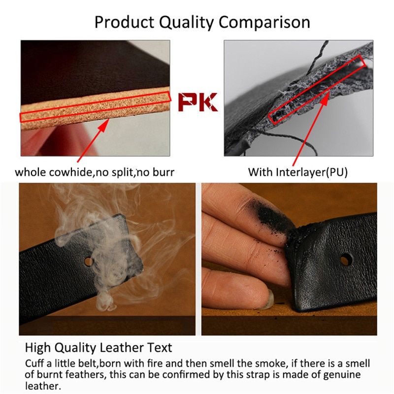 Jeans Belt Vintage Mens Big Pin Buckle Wide Belts Kemer Cow Leather Belts Ceinture Homme Luxe Marque Cinta(B Balck)