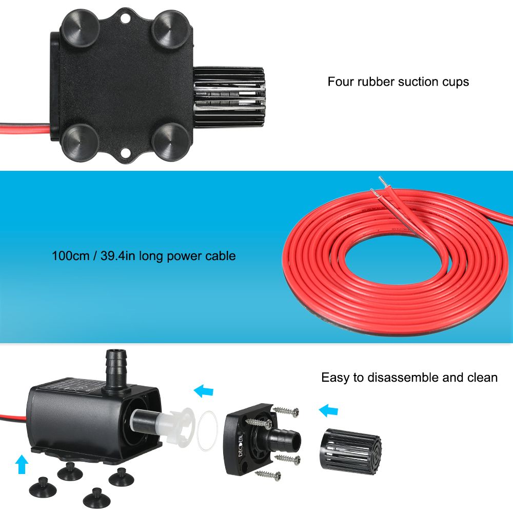 DC12V 5W Ultra-quiet Mini Brushless Water Pump