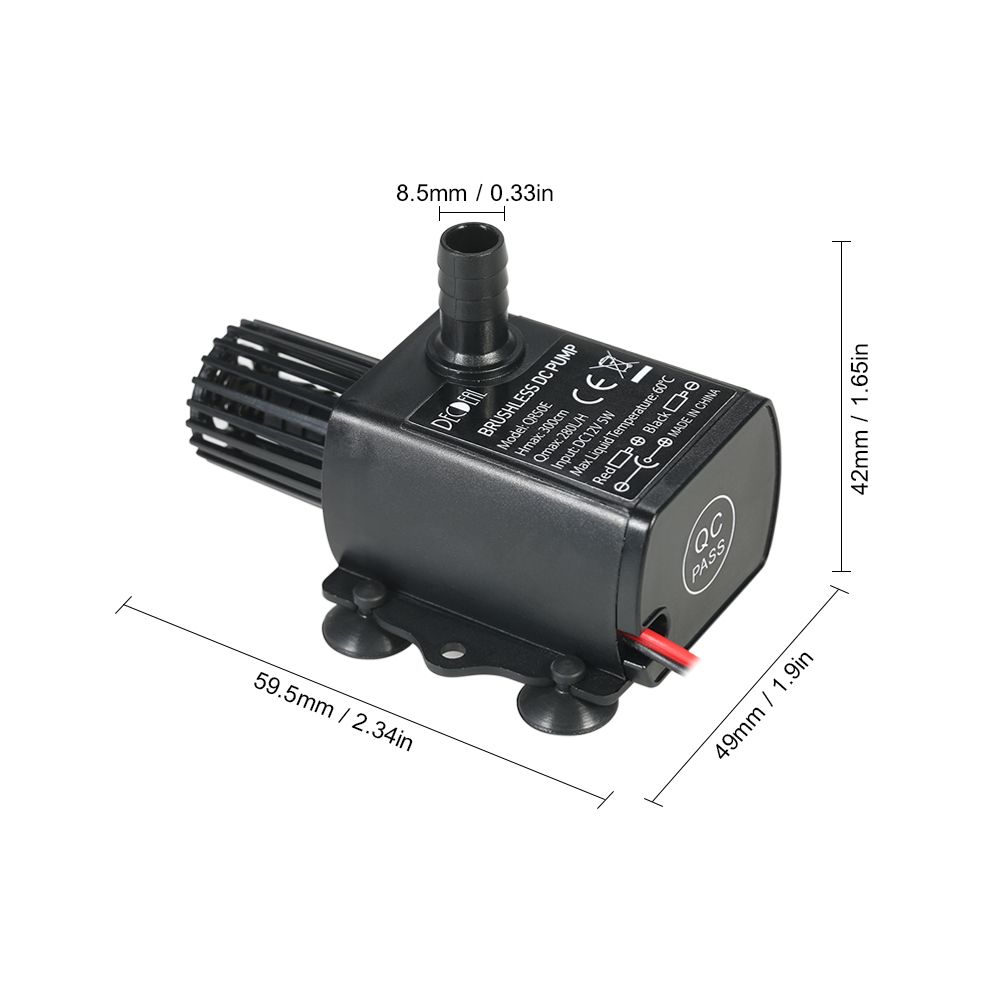 DC12V 5W Ultra-quiet Mini Brushless Water Pump