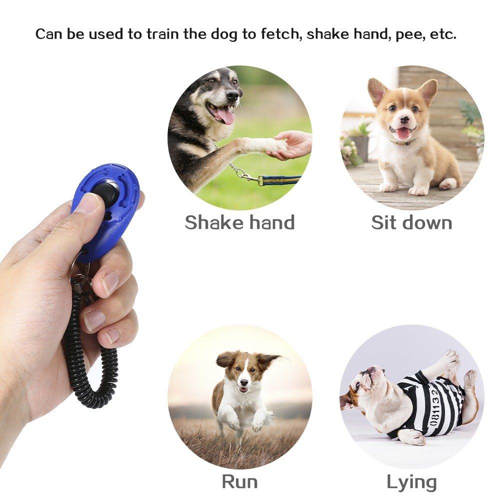 4pcs/set Dog Training Clicker With Elastic Spiral Wrist Band