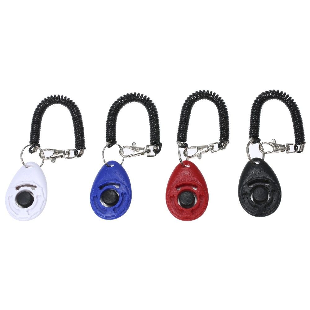 4pcs/set Dog Training Clicker With Elastic Spiral Wrist Band