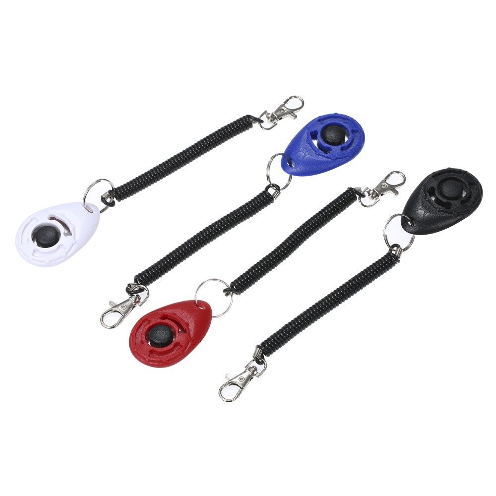4pcs/set Dog Training Clicker With Elastic Spiral Wrist Band