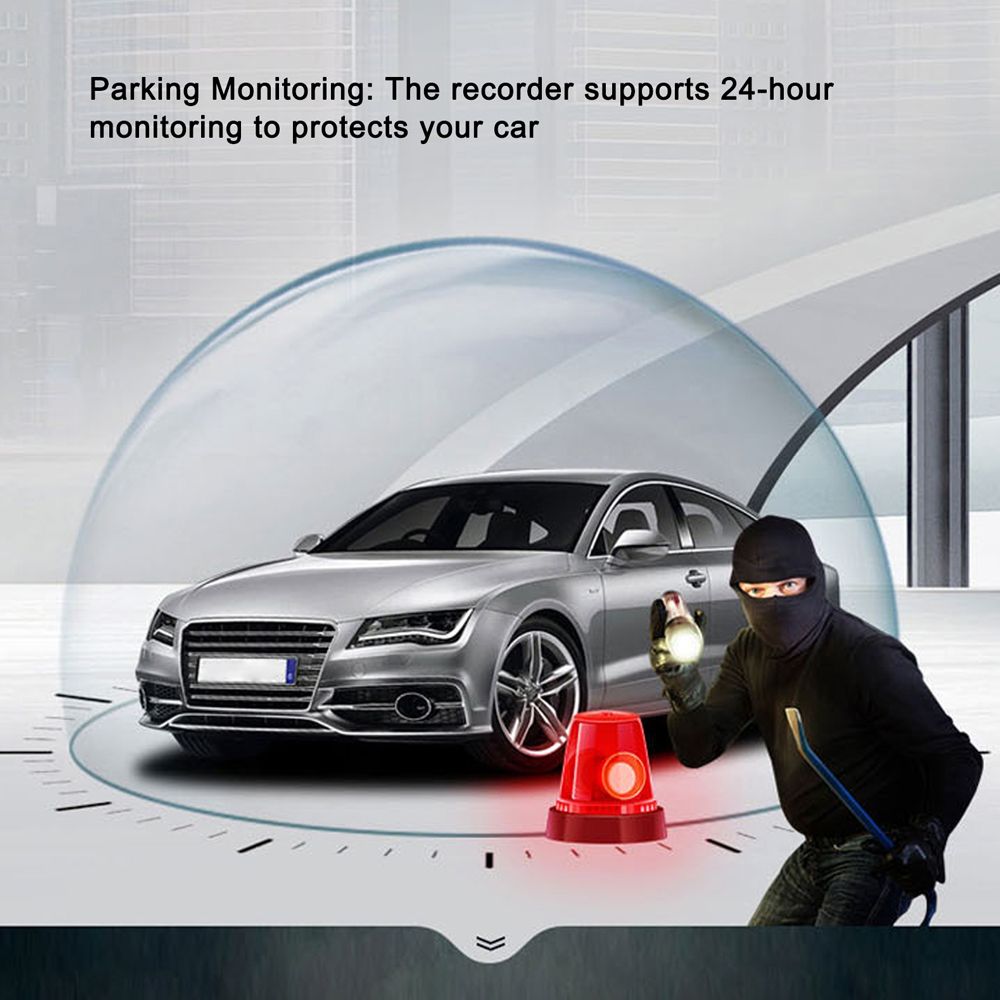 1440P DVR Dash Camera Front & Inside Dual Dashcam 3.5 Inch IPS Screen