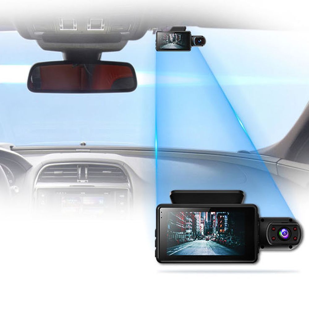 1440P DVR Dash Camera Front & Inside Dual Dashcam 3.5 Inch IPS Screen