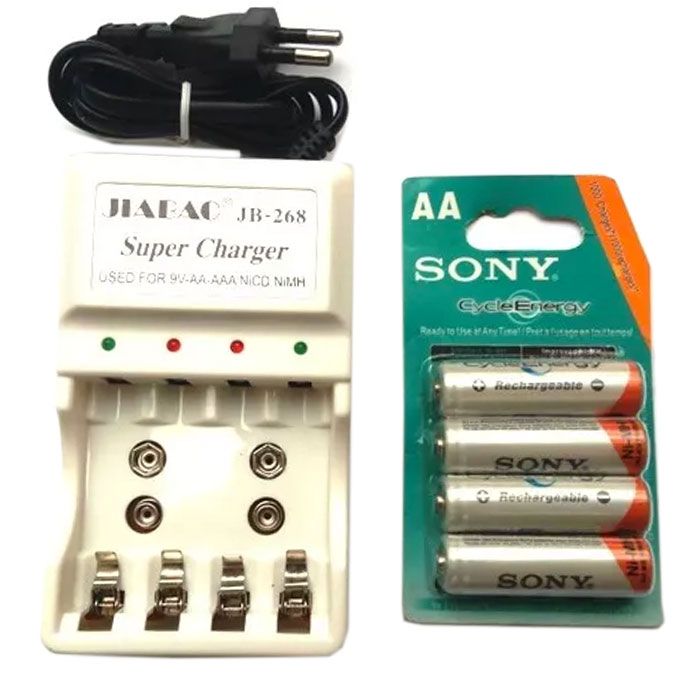 RECHARGEABLE BATTERIES WITH CHARGER
