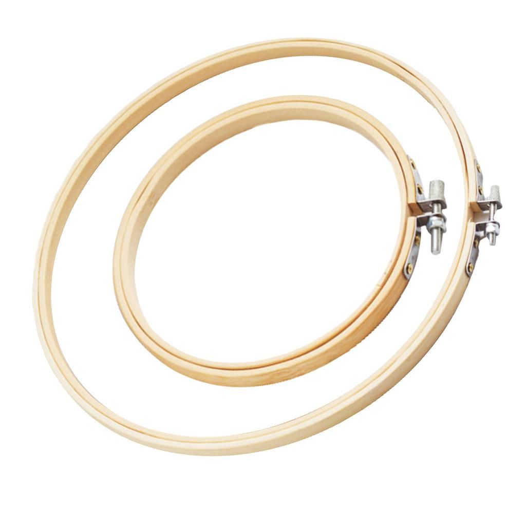 2 Piece Embroidery Hoop Set Bamboo Circle Stitch Hoop