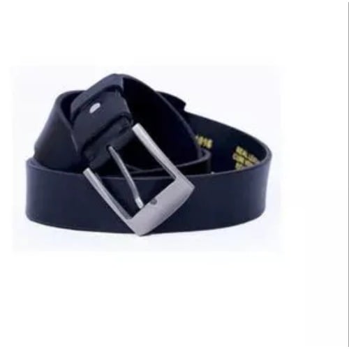 Men's Pure Genuine Leather Wallet & Belt - Black + Free Gifts