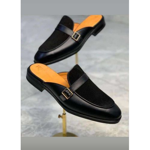 Mens Casual Half Shoes Party Footwear-Black Half Shoe For Men