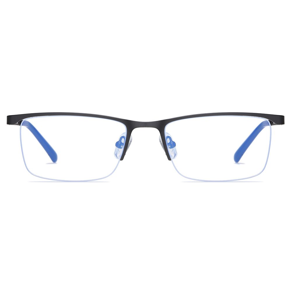Half Rimless Metal Frame Mens Anti-blue Ray Computer Glasses