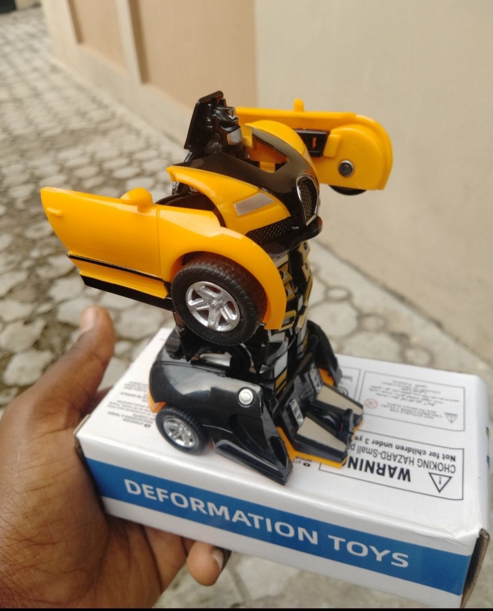 Car Inertial Transformer Robots Toy - Yellow Black