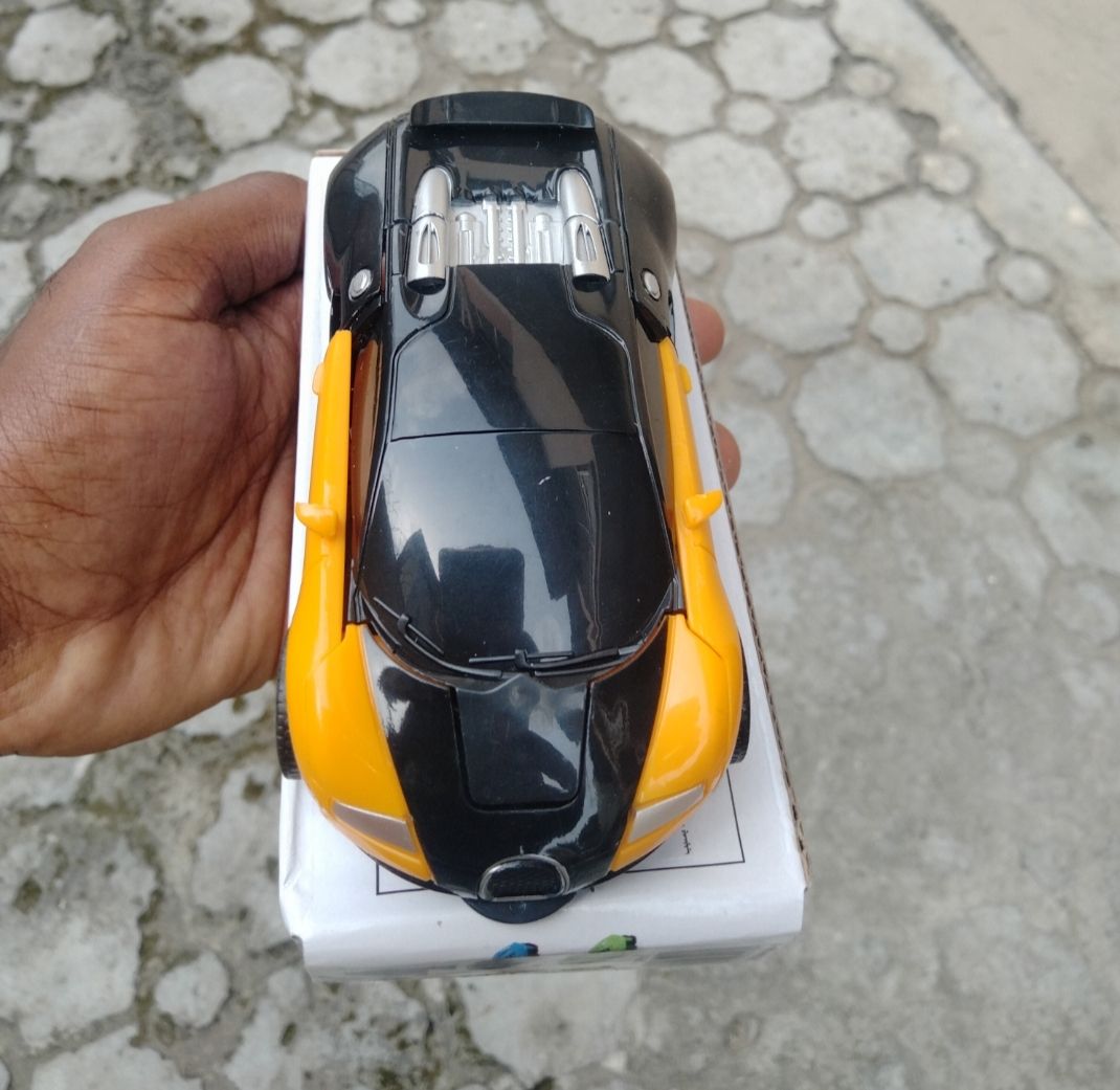 Car Inertial Transformer Robots Toy - Yellow Black