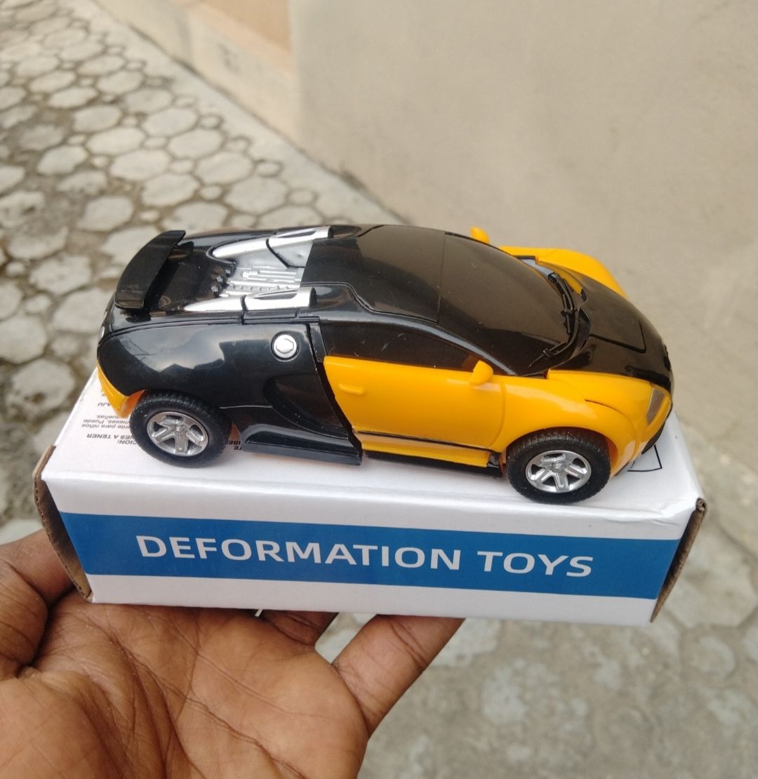 Car Inertial Transformer Robots Toy - Yellow Black