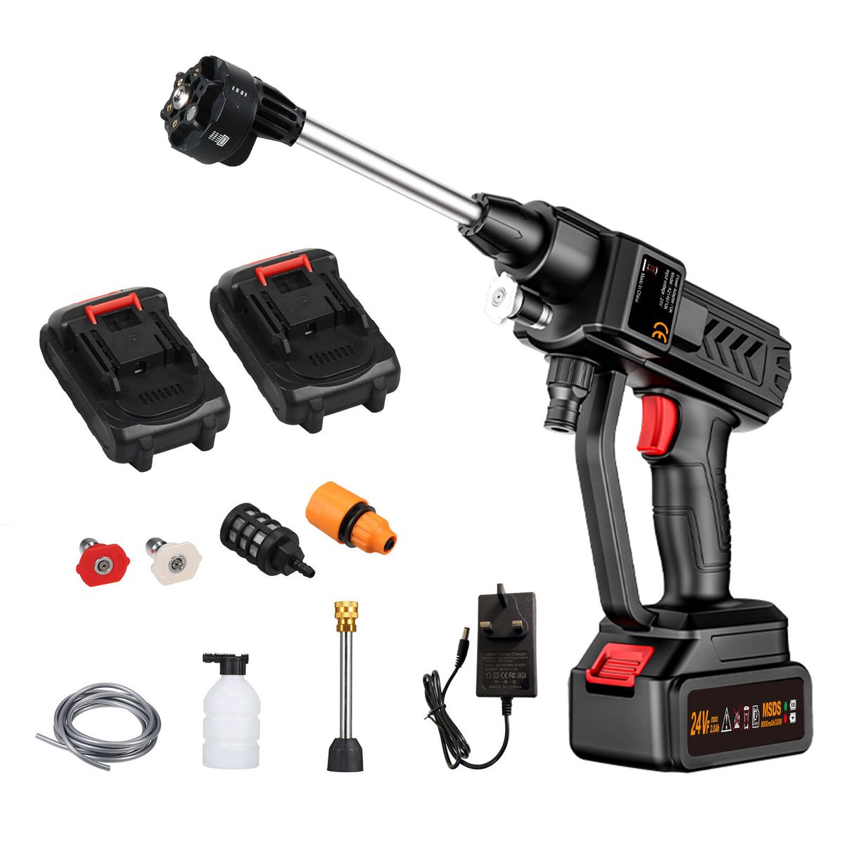 Cordless Power  Washer 300W High Power With 5in1 Nozzles