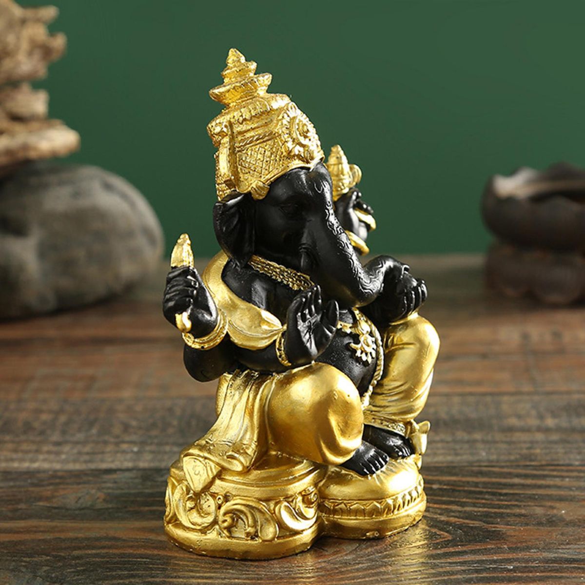 Rare Lord  Figurine Hindu Elephant God Buddha Statue
