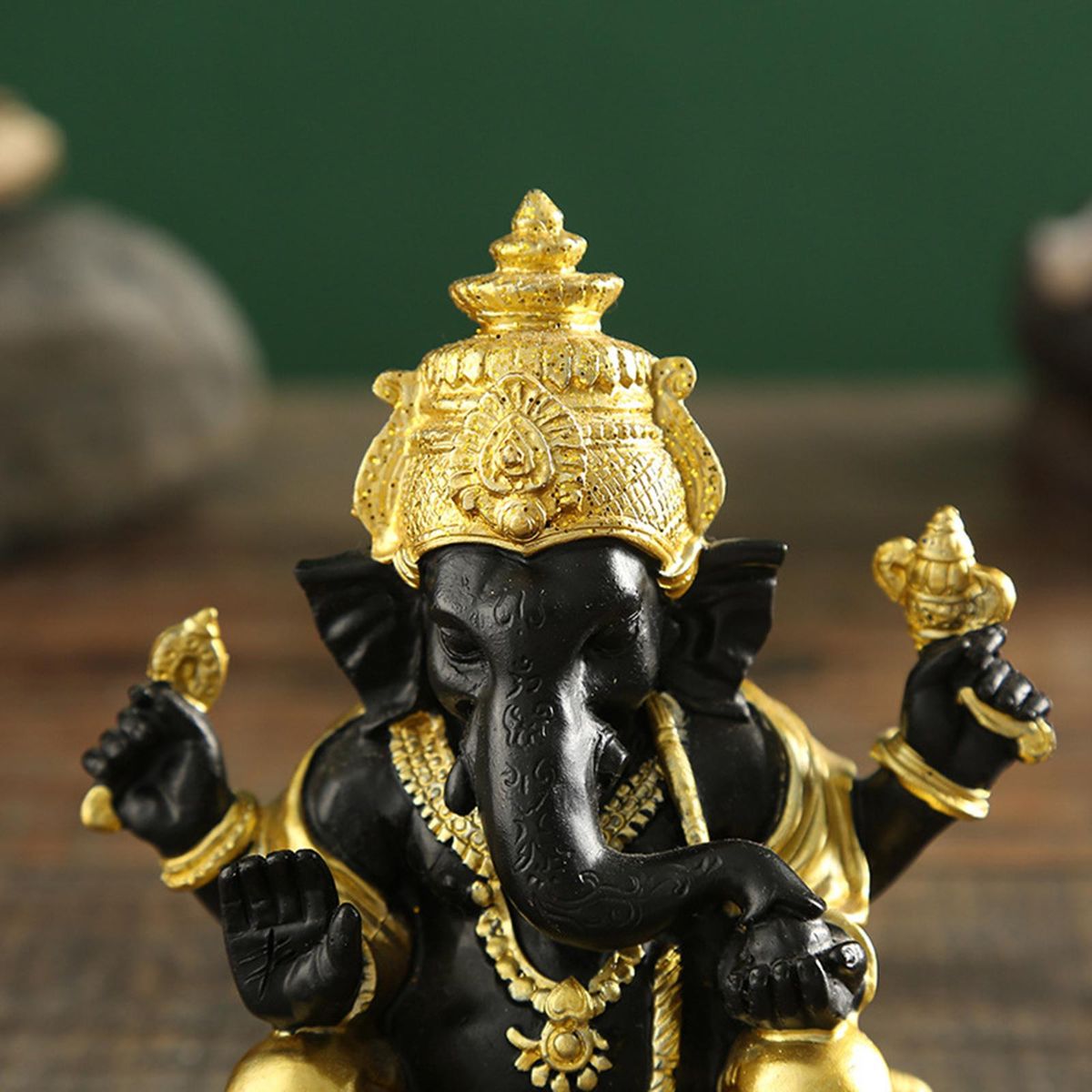 Rare Lord  Figurine Hindu Elephant God Buddha Statue