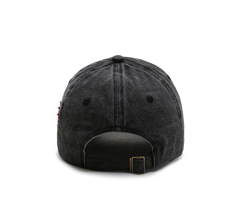 Unisex NY Black Patterned Baseball Face Cap - Black