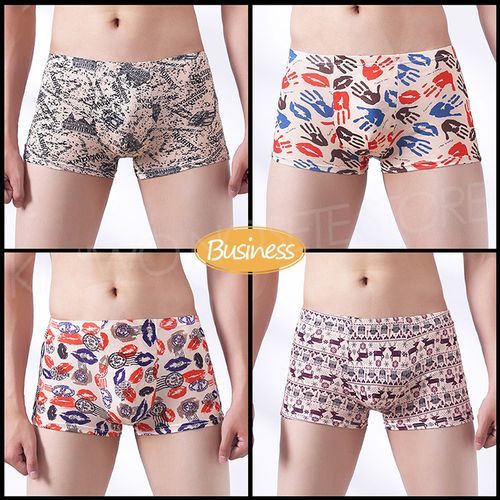 U05 Underwear Boxer Briefs Multicolor For Men-4 In 1