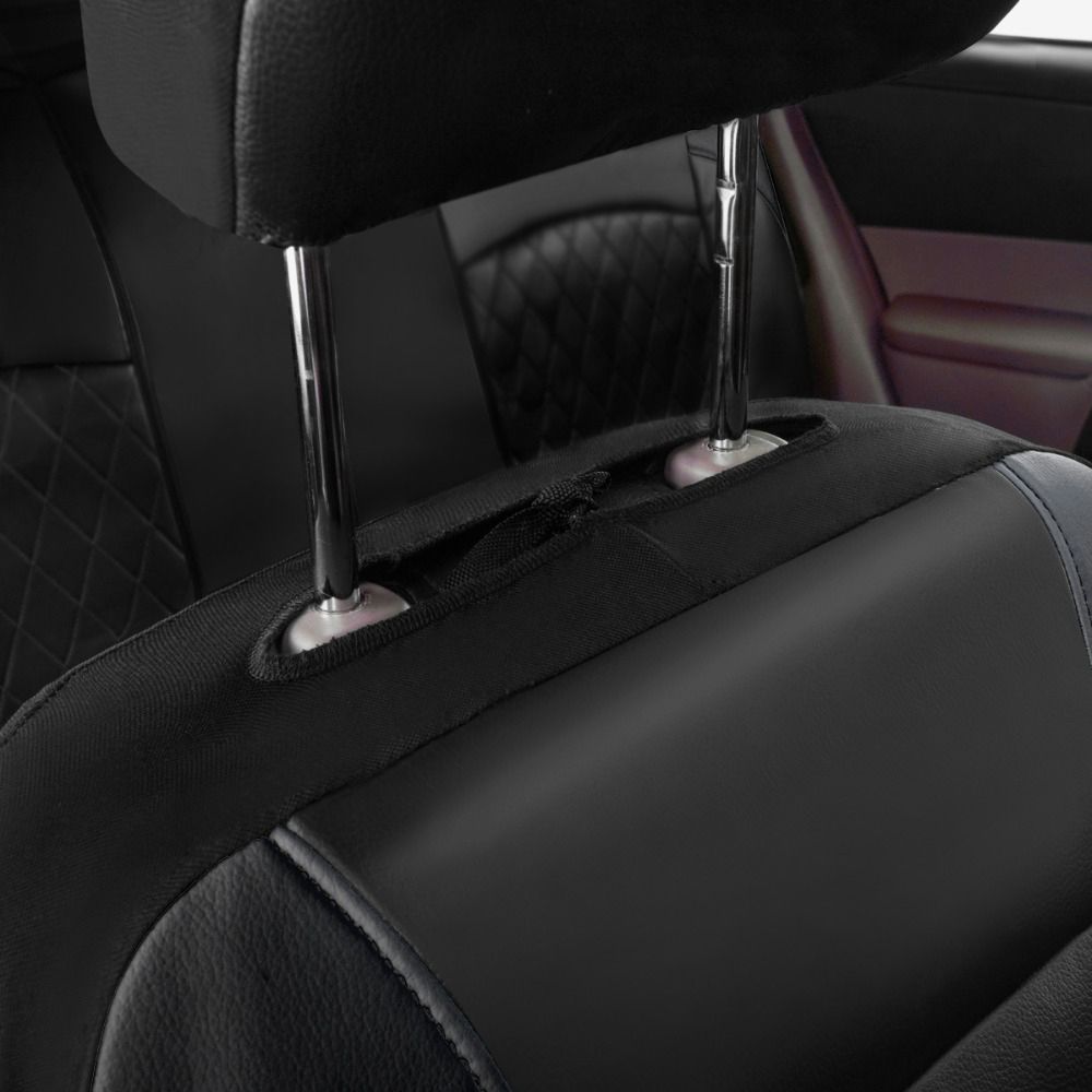 9Pcs Car Seat Cover PU Leather Universal Protector Full Set
