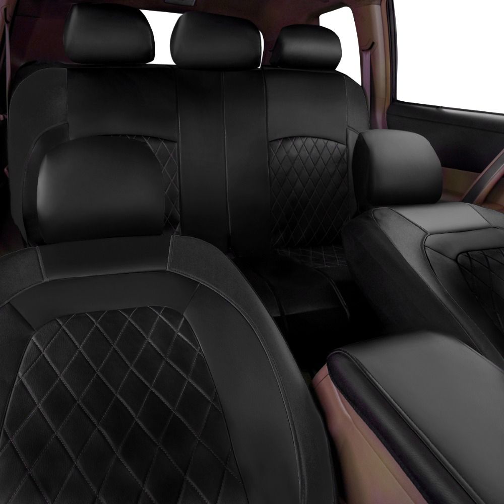 9Pcs Car Seat Cover PU Leather Universal Protector Full Set