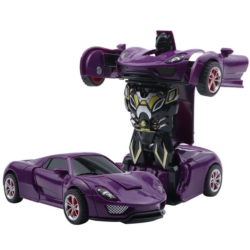 Car Inertial Transformer Robots Toy - Dark Purple