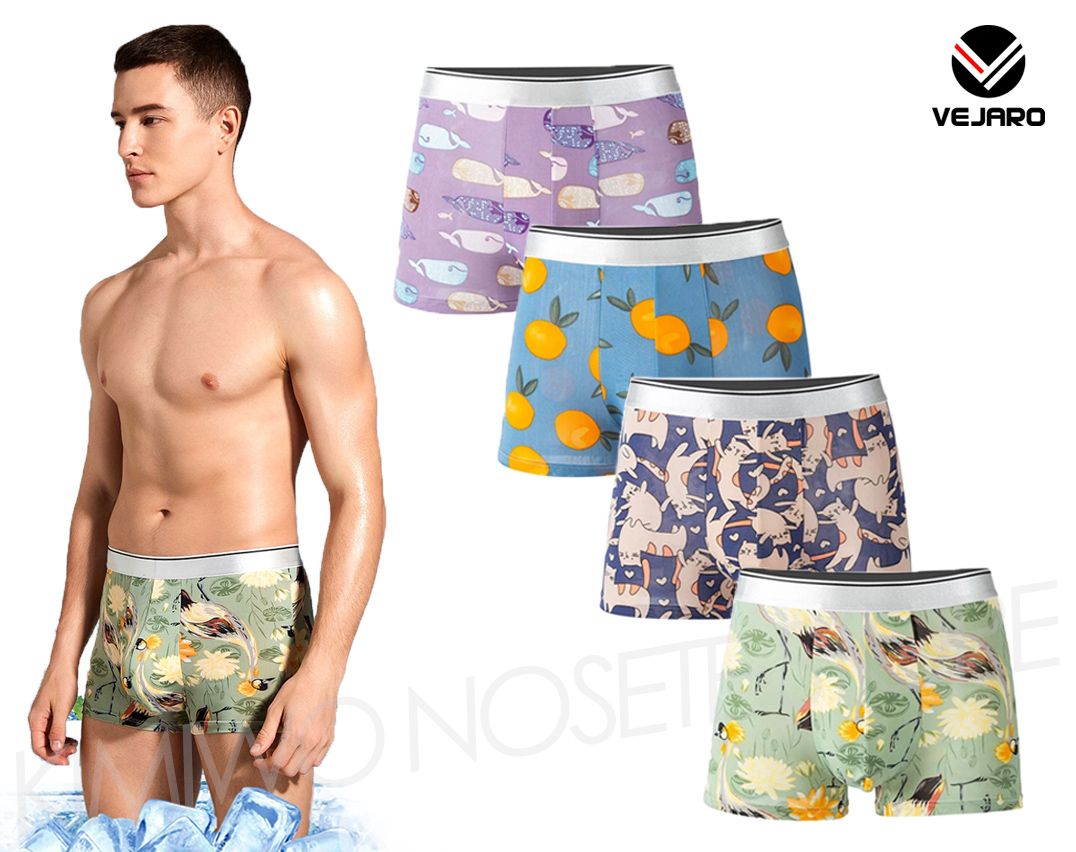 U09 Men's Underwear Boxer Briefs Multicolor-4 In 1